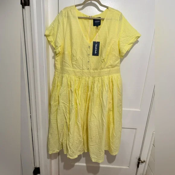 ModCloth Fabulous Fit & Flare Midi Shirt Dress NWT size 24 - Picture 2 of 7